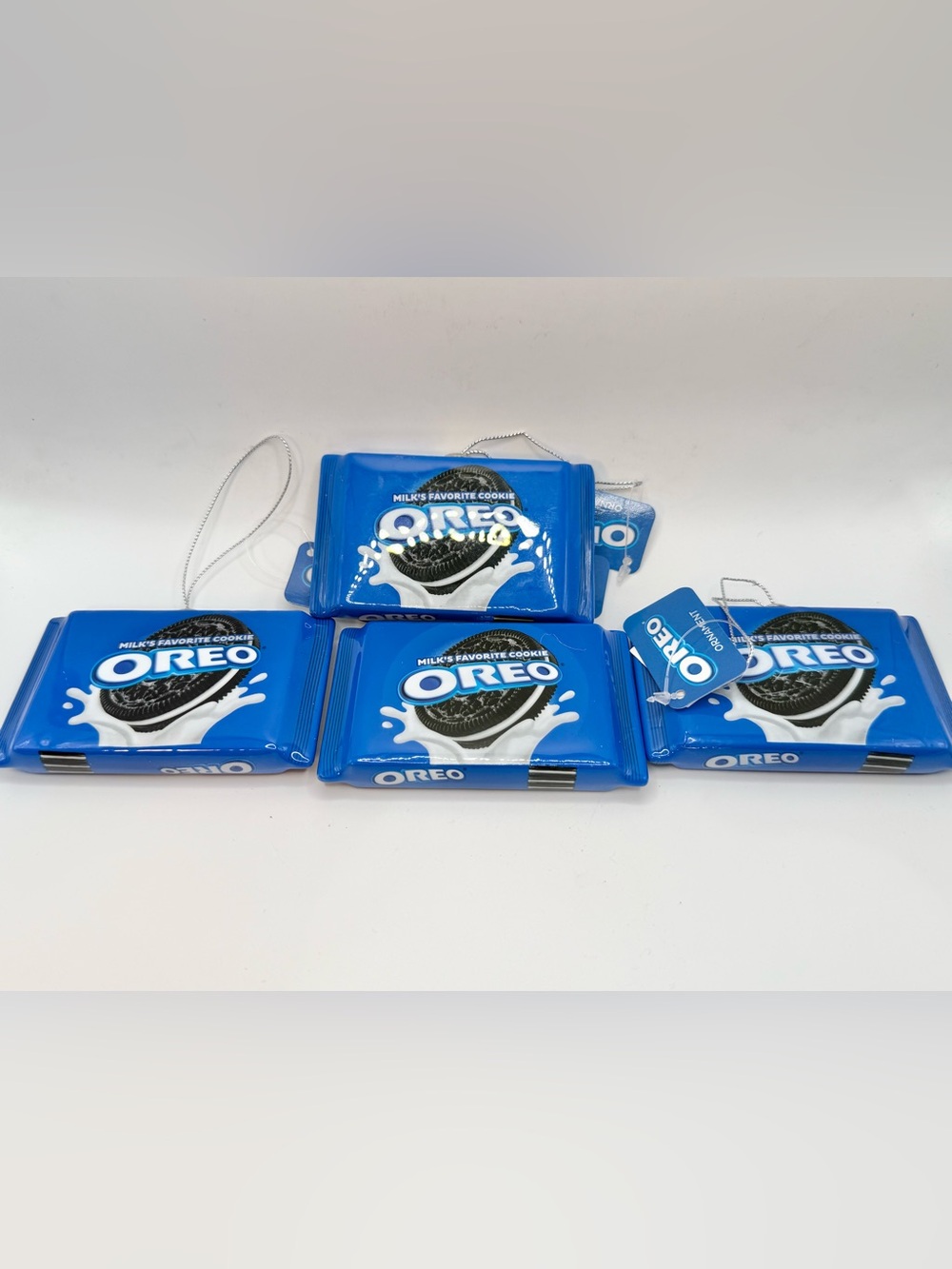 4 Oreo Christmas tree novelty ornaments 
New with tags